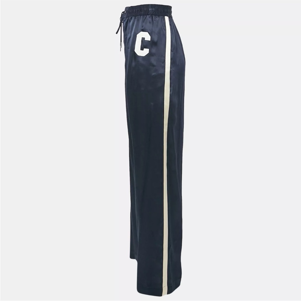 Celine navy silk pants